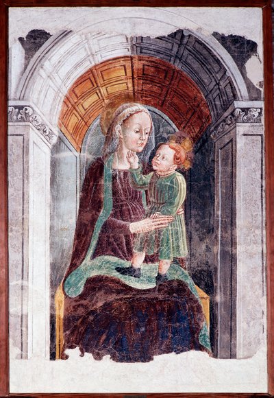 Çocuklu Madonna (Fresco by Dario da (attr.to) Treviso