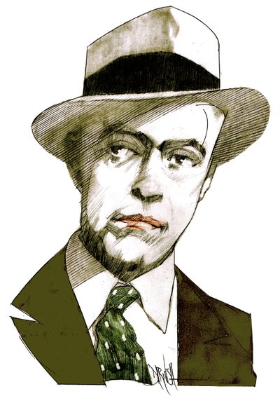 Antonio Delfini, 2021 (dijital renkli karakalem çizim) by Dariush Radpour