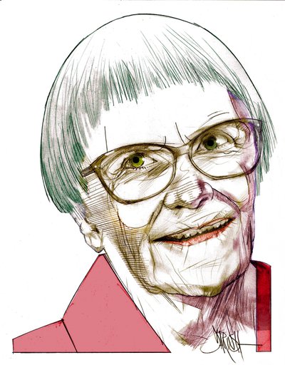 Harper Lee, 2022 (dijital renkli kalem çizimi) by Dariush Radpour