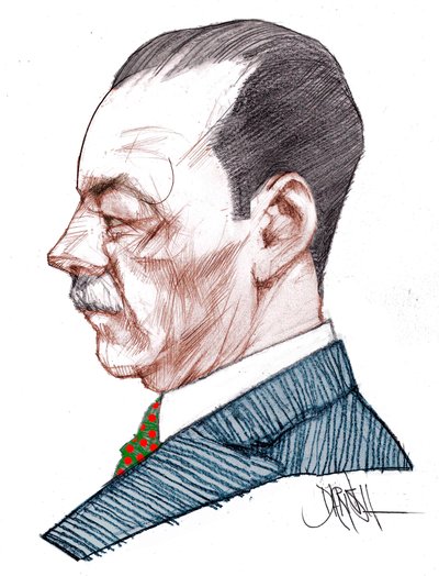 Paolo Vita-Finzi, 2023 (dijital renkli kalem çizimi) by Dariush Radpour