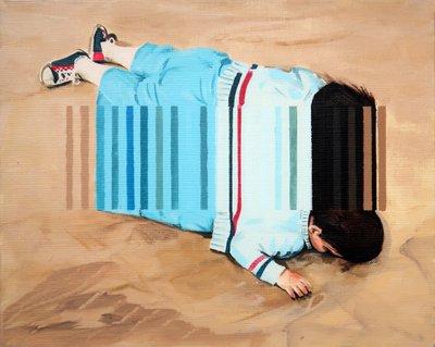 Beached, 2019 (tuval üzerine akrilik) by Darren Coffield