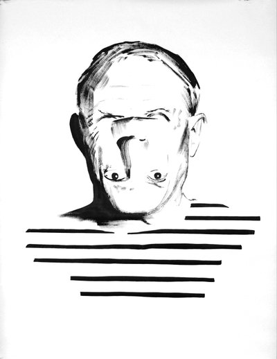 Pablo Picasso Olmak, 2012 (kağıt üzerine mürekkep) by Darren Coffield