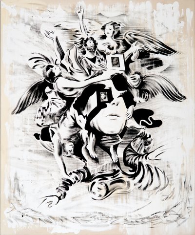 Blunt Adoration, 2018 (tuval üzerine yağlıboya) by Darren Coffield