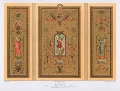 Boudoir, Rue de Solferino, Paris, 19. yüzyıl. by Daumont