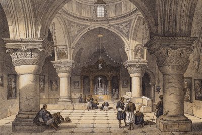 St Helena Şapeli (renkli taş) by David (after) Roberts