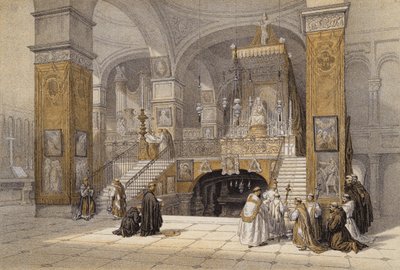 Müjde Kilisesi, Nasıra (renkli taş) by David (after) Roberts