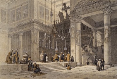 St Helena Kilisesi (renkli taş) by David (after) Roberts