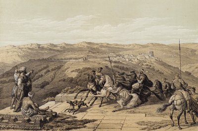 Sebaste, Antik Samiriye (renkli taş) by David (after) Roberts