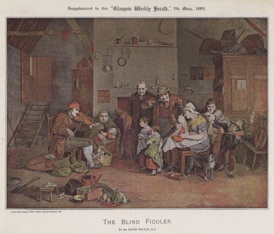 Kör Kemancı (renkli taş) by David (after) Wilkie