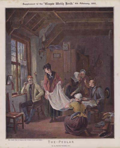Pedlar (renkli taş) by David (after) Wilkie