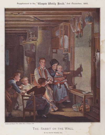 Duvardaki Tavşan (renkli taş) by David (after) Wilkie