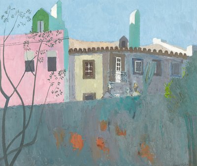 Bir Portekiz Köyünde Sohbet, 1961-67 dolayları (gemide petrol) by David Alan Redpath Michie