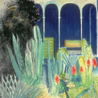 Majorelle Bahçelerinde (tuval üzerine yağlıboya) by David Alan Redpath Michie