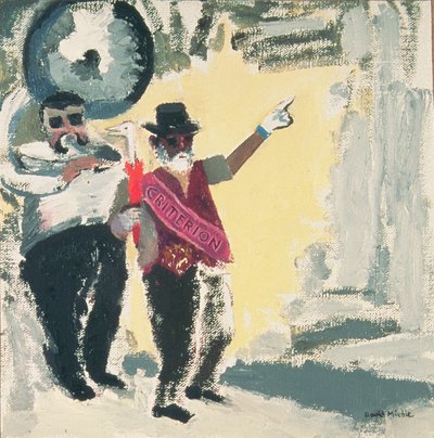 Big Al ile Criterion Jazz Band'e liderlik ediyor (gemide tuval üzerine yağlıboya) by David Alan Redpath Michie