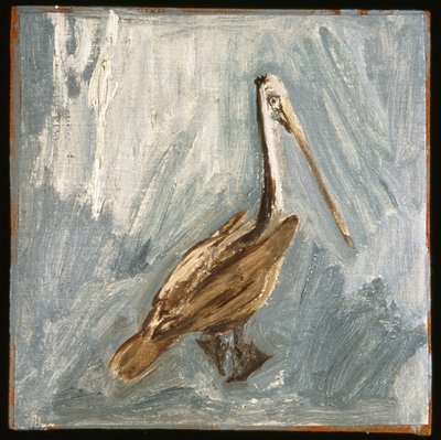 Pelikan (gemide tuval üzerine yağlıboya) by David Alan Redpath Michie