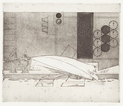 Sokağı Yıkamak (gravür) by David Alan Redpath Michie