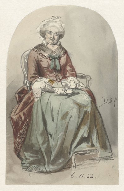 oturan yaşlı kadın by David Bles