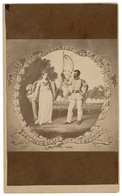 "Köle Olarak Yaşamaktansa Özgür Ölmeyi Tercih Ederim",c. 1864 (baskı) by David Bustill Bowser