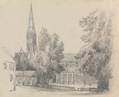 Salisbury Katedrali'nden Bir Görünüm by David Charles Read