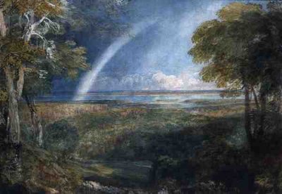 Severn Üzerinde Gökkuşağı (kağıt üzerine sulu boya) by David Cox