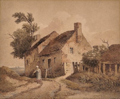 Yol Kenarında Bir Kır Evi by David Cox