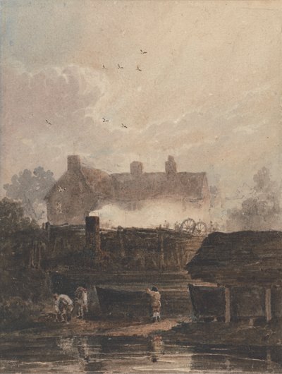 Boat Building - Birmingham'da Tersane by David Cox