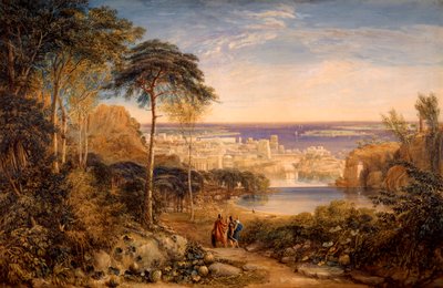 Kartaca: Aeneas ve Achates, 1825 by David Cox