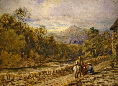 Pazara Gitmek (kağıt üzerine sulu boya) by David Cox