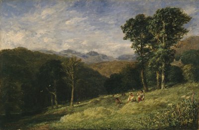 Conway yakınlarında saman yapımı by David Cox