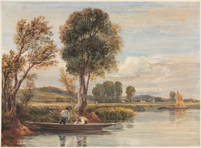 Thames üzerinde, c. 1827-1829. by David Cox