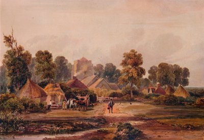 Bir Worcestershire Çiftliği, c1848 by David Cox the elder
