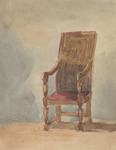 Antika Bir Koltuk İncelemesi, 1849. by David Cox the elder