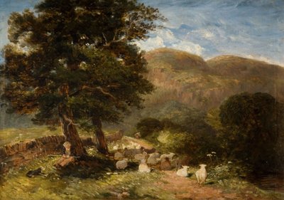 Koyun Besleme, Bettws-y-Coed, 1849. by David Cox the elder