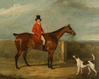 John Hall Kent, At Üzerinde Oturmuş Avcılık Kıyafetiyle, 1825 by David Dalby