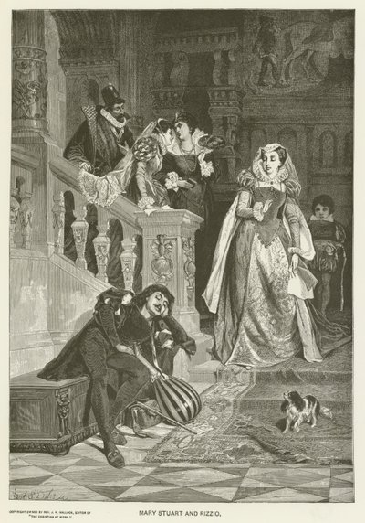 Mary Stuart ve Rizzio by David Dalhoff Neal