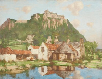 Stirling Kalesi Surlarının Altında (tuval üzerine yağlı boya) by David Gauld