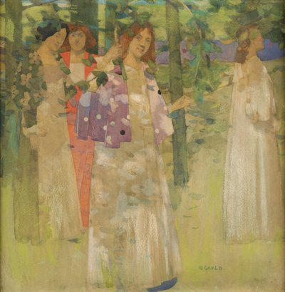 Aziz Agnes Alayı (kağıt üzerinde wc) by David Gauld
