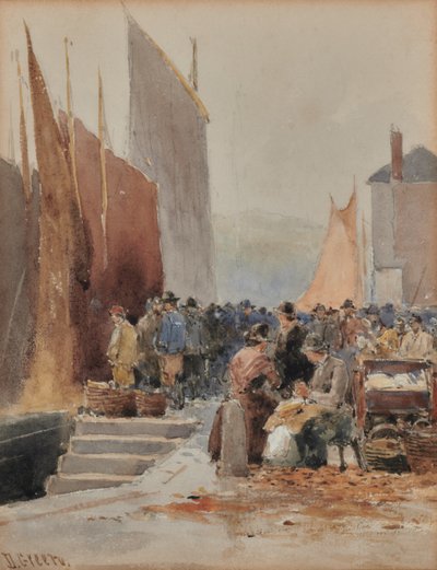 Liman Sahnesi: Balıkçı filosunun gelişi by David Gould Green