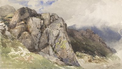 Mountain Rocks (kağıt üzerinde grafit üzeri wc) by David Hall McKewan