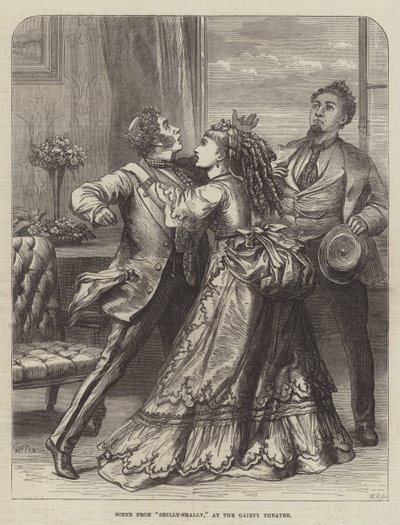 Gaiety Tiyatrosu'ndaki Shilly-Shally'den bir sahne by David Henry Friston