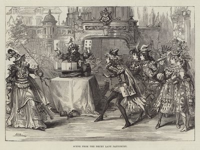 Drury Lane Pandomiminden bir sahne by David Henry Friston