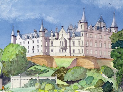 Dunrobin Kalesi, 1996 (wc) by David Herbert