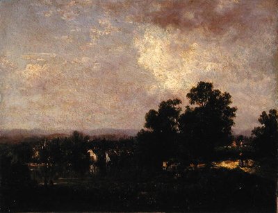 Wallkill Manzarası, c.1885 (gemide yağ) by David Johnson