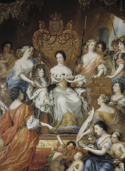 Allegorie de la regence de Ulrique Eleonore de Danemark et de Norvege, reine consort de Suede Finlande - İsveç Ulrika Eleonora