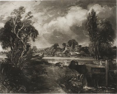 Stour Nehri Üzerinde Bir Kilit, Suffolk by David Lucas