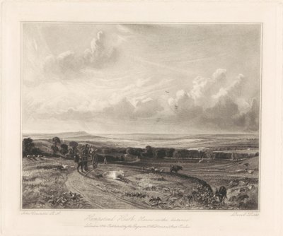 Hampstead Heath, Uzaktaki Harrow by David Lucas