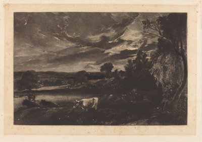 Yaz akşamı by David Lucas after John Constable
