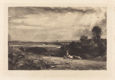 yaz sabahı by David Lucas after John Constable