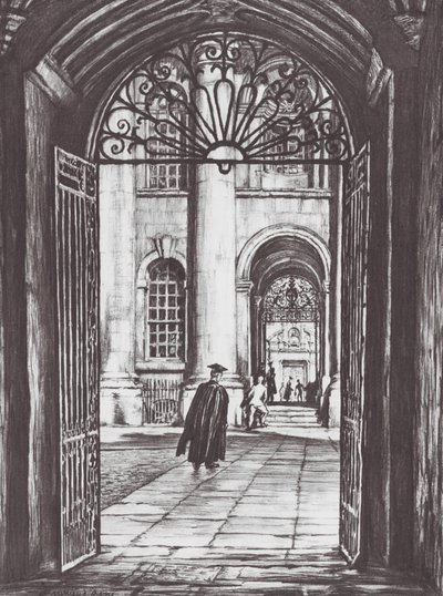 Oxford: Passage, Old Clarendon (lito) by David Muirhead (after) Bone