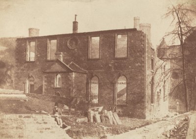 Waverley İstasyonu, c sitesinde yıkım sırasında Lady Glenorchy Şapeli. 1846. Yaratıcılar: David Octavius Hill, Robert Adamson. by David Octavius Hill, Robert Adamson